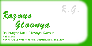 razmus glovnya business card